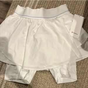 Lululemon White Skirt with Built-In Shorts